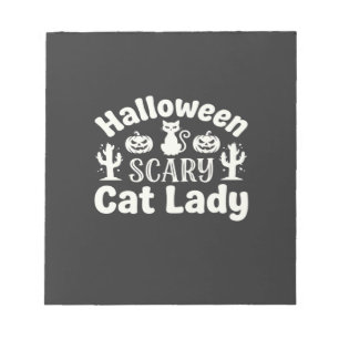 Halloween Scary Cat Lady_1 Notepad