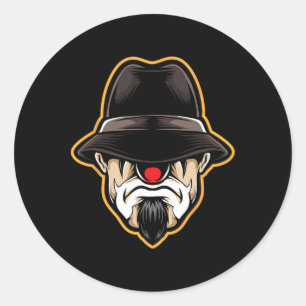 Halloween Scary Clown Cholo Gangster  Classic Round Sticker