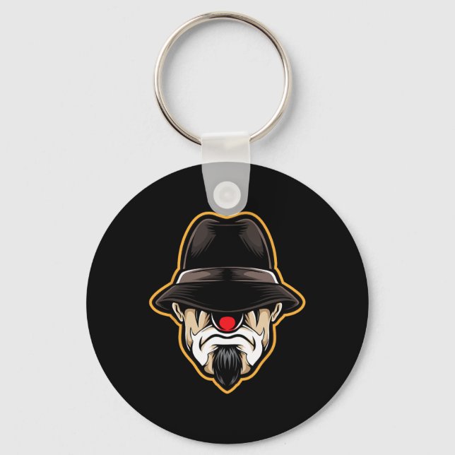 Halloween Scary Clown Cholo  Gangster  Keychain (Front)