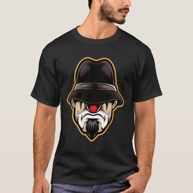 Halloween Scary Clown Cholo Gangster  T-Shirt (Front)