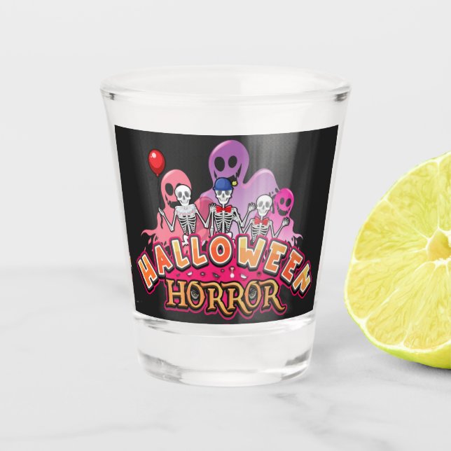 Halloween Scary Clowns Horror   Shot Glass (Front)