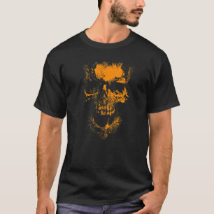 Halloween Scary Creepy Skull Optical Illusion Men T-Shirt