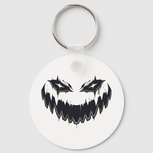 Halloween Scary Evil Pumpkin Funny Pumpkin Head Cl Keychain (Front)