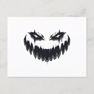 Halloween Scary Evil Pumpkin Funny Pumpkin Head Cl Postcard