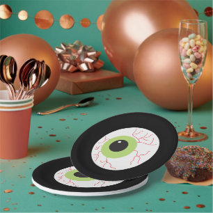 Halloween Scary Eyeball Paper Plate