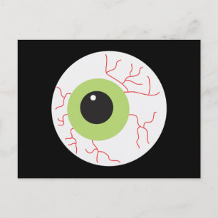Halloween Scary Eyeball Postcard