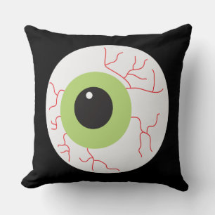 Halloween Scary Eyeball Throw Pillow