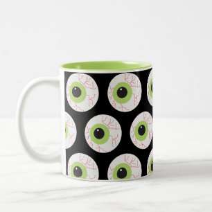 Halloween Scary Eyeball Two-Tone Coffee Mug