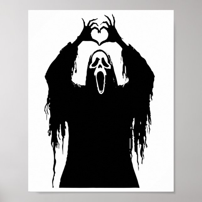 Halloween Scary Face Horror Poster  (Front)