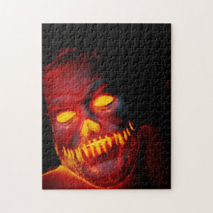 Halloween scary face jigsaw puzzle