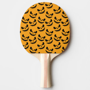 Halloween: scary faces, vintage style. ping pong paddle