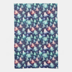 Halloween Scary Ghost and Goblins Kitchen Towel