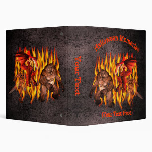 Halloween Scary Gremlin Monster Personalized    Binder