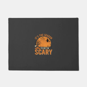 Halloween Scary Haunted Castle Vector Doormat