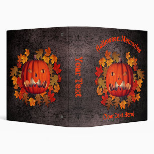 Halloween Scary Jack O Lantern Personalized   Binder