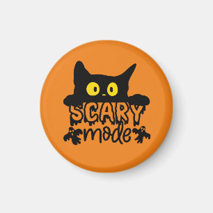 Halloween Scary Mode Scared Cat Magnet