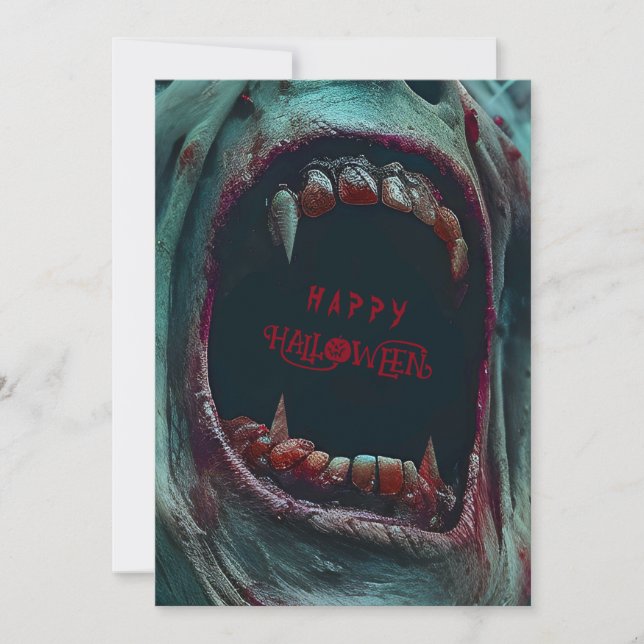   HALLOWEEN SCARY MONSTER COSTUME PARTY INVITATION (Front)