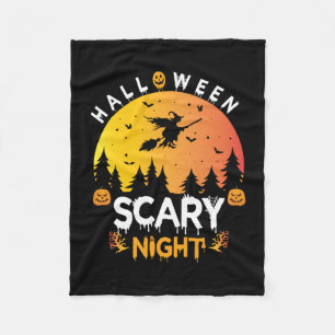 Halloween Scary Night Birthday Fleece Blanket