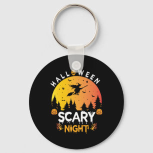 Halloween Scary Night Birthday Keychain