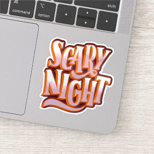 Halloween scary night sticker