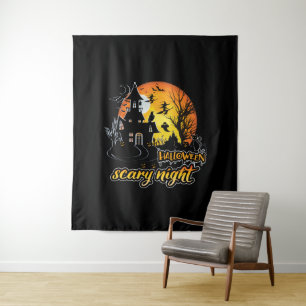 Halloween Scary Night Tapestry