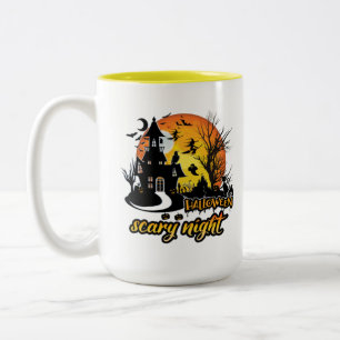 Halloween Scary Night Two-Tone Coffee Mug
