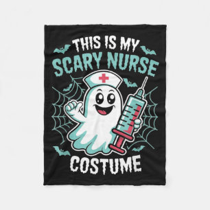 Halloween Scary Nurse Costume Nurses who Loves Fleece Blanket