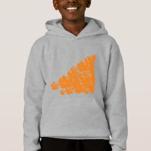 Halloween scary orange skulls pile grey