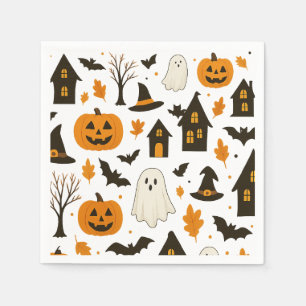 Halloween Scary Pattern – Spooky & Festive Napkin