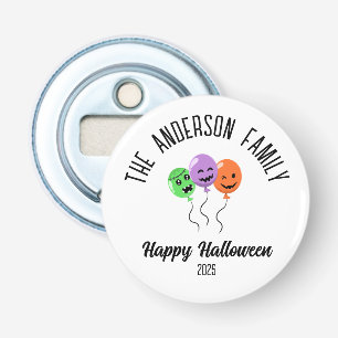 Halloween Scary Pumpkin Balloons Personalized Name Bottle Opener