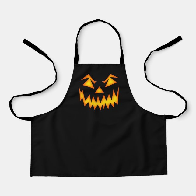 Halloween Scary Pumpkin Face Apron (Front)