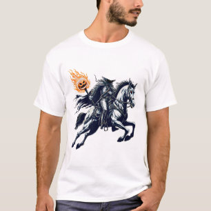 Halloween Scary Pumpkin Headless Horseman  T-Shirt
