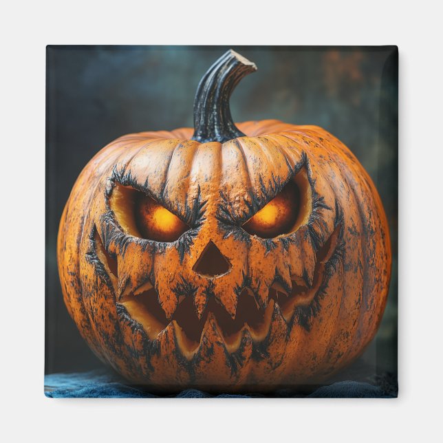 Halloween Scary Pumpkin Magnet (Front)