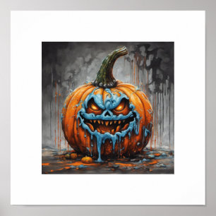 Halloween Scary Pumpkin Poster