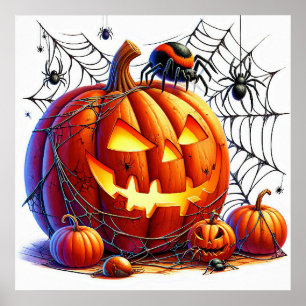 Halloween Scary Pumpkin Poster