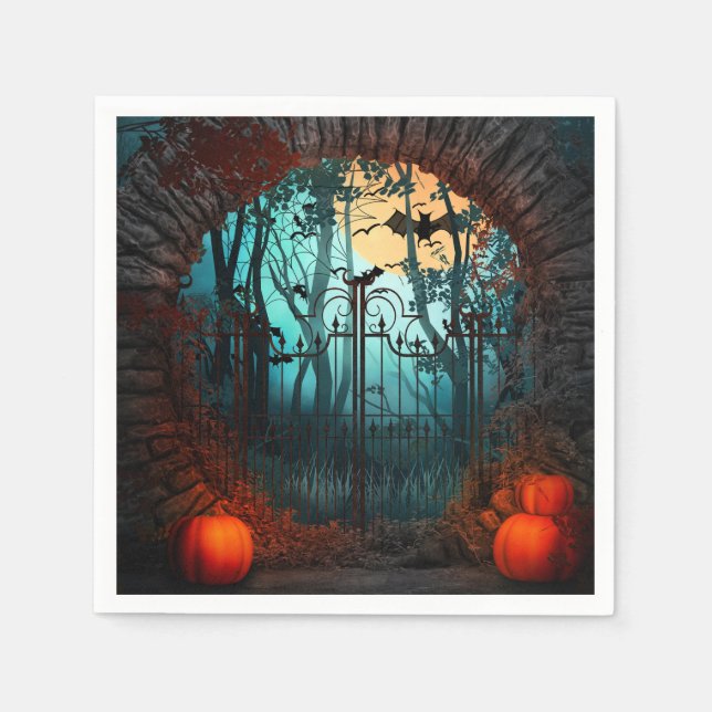 Halloween Scary Scene (2) Napkin (Front)