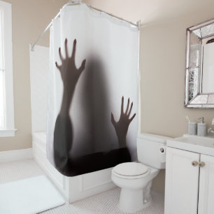 Halloween Scary Silhouette femme rideau de douche