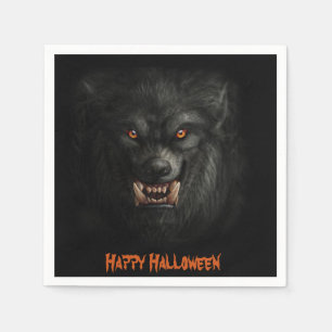 Halloween Scary Werewolf Paper Napkins