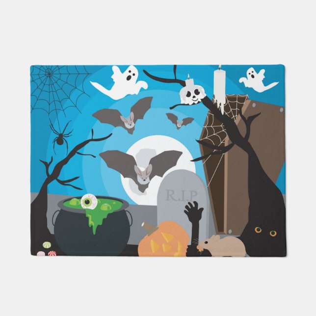 Halloween Scene Doormat (Front)