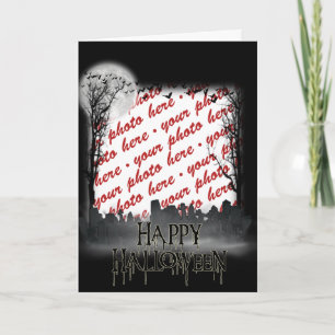 Halloween Scene Photo Frame Card