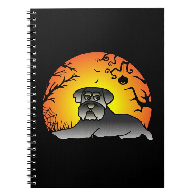 Halloween Schnauzer Dog Lover T-shirt Notebook (Front)