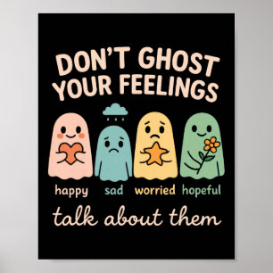 Halloween School Psychologist Shirt Dont Ghost You Poster