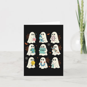 Halloween Science Teacher Student Ghost Laboratory Card