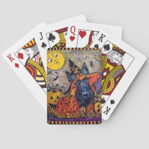 Halloween Scottie Playing Cards
