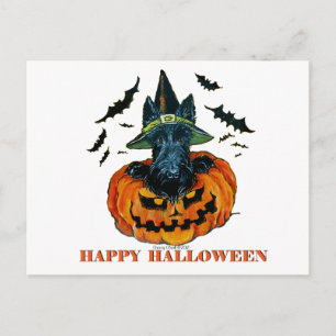 Halloween Scottie Postcard