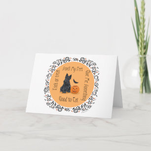 Halloween Scottish Terrier Card