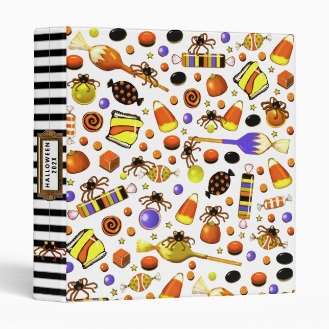 Halloween Scrapbook Photo Album 3 Anneau Classeur (Devant/Côté)