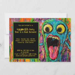 Halloween Scream-O-Rama Party Invitation
