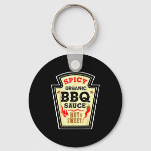 Halloween Scy Bbq Sauce Funny Food Costume Men Wom Keychain
