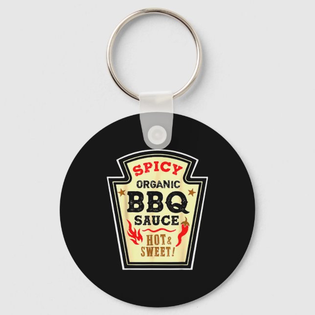 Halloween Scy Bbq Sauce Funny Food Costume Men Wom Keychain (Front)
